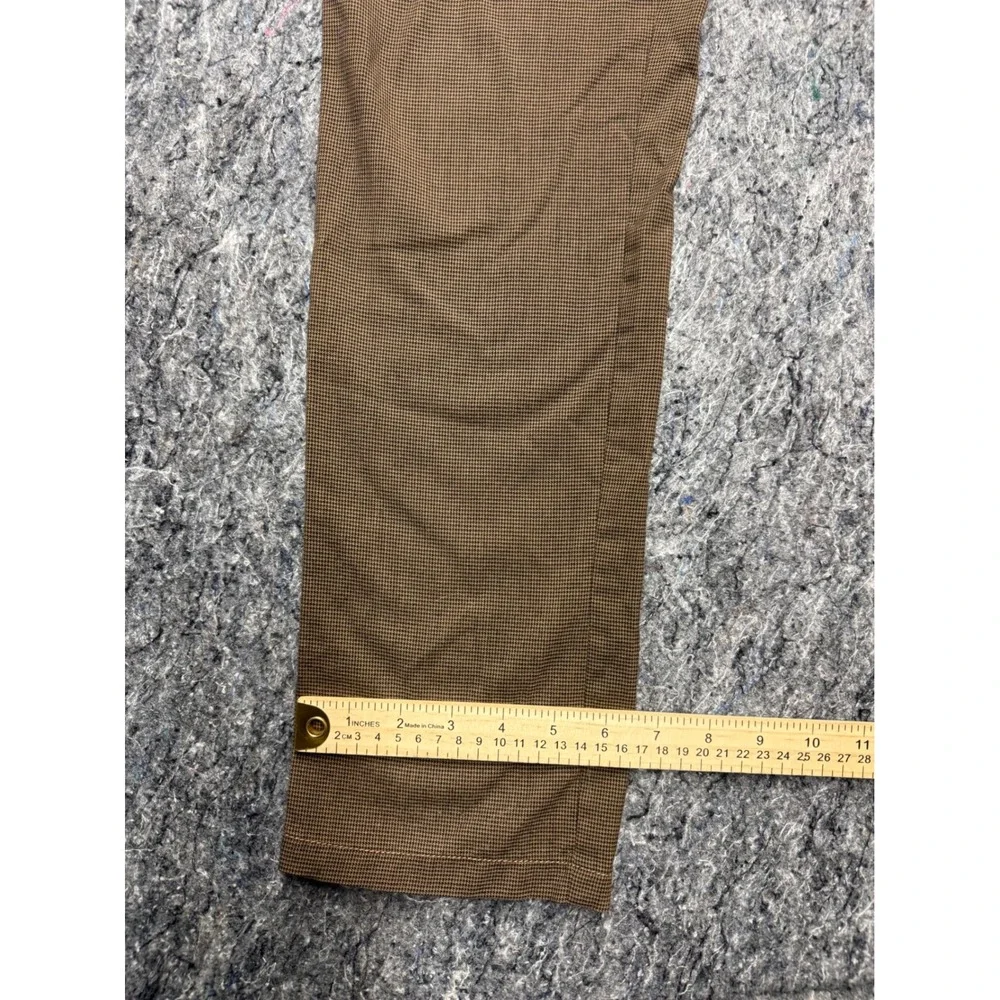 Brooklyn Industries Mens Brown Micro Check Chino Pants Size 30 Straight Leg